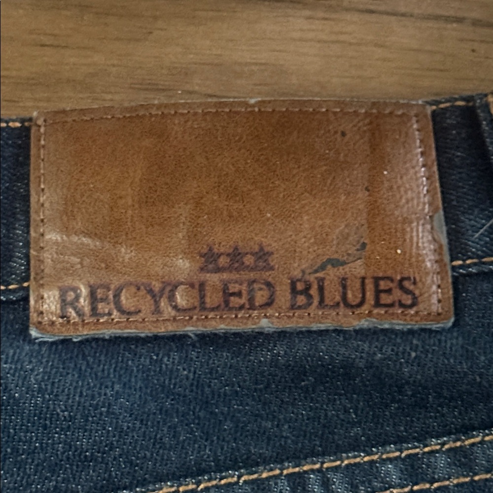 Recycled Blue Mens Slim Fit Denim Jeans - Picture 8 of 9
